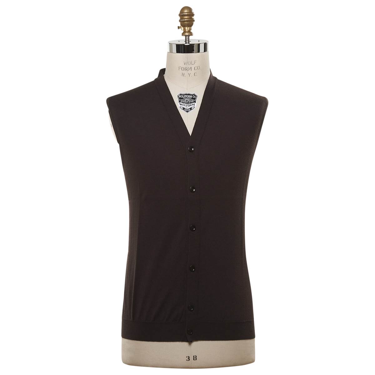 KITON Brown Cashmere Silk Gilet