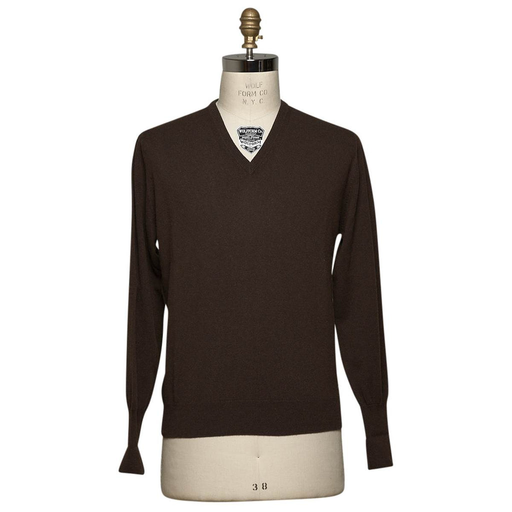 Kiton KITON Brown Cashmere Sweater V-Neck Brown 000