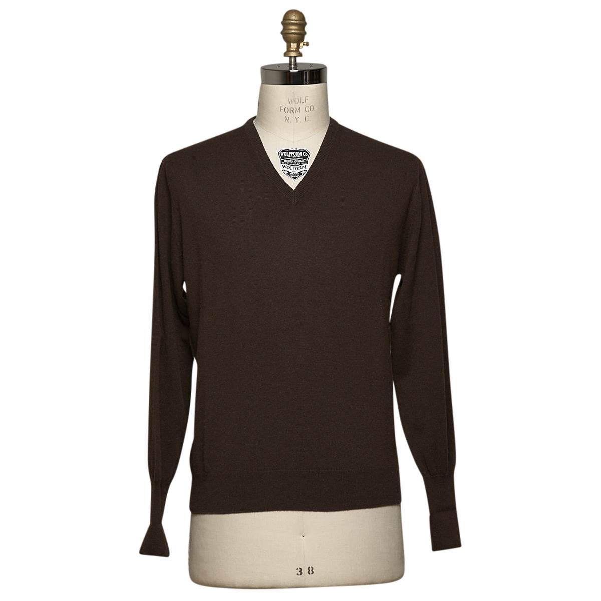 Kiton KITON Brown Cashmere Sweater V-Neck Brown 000