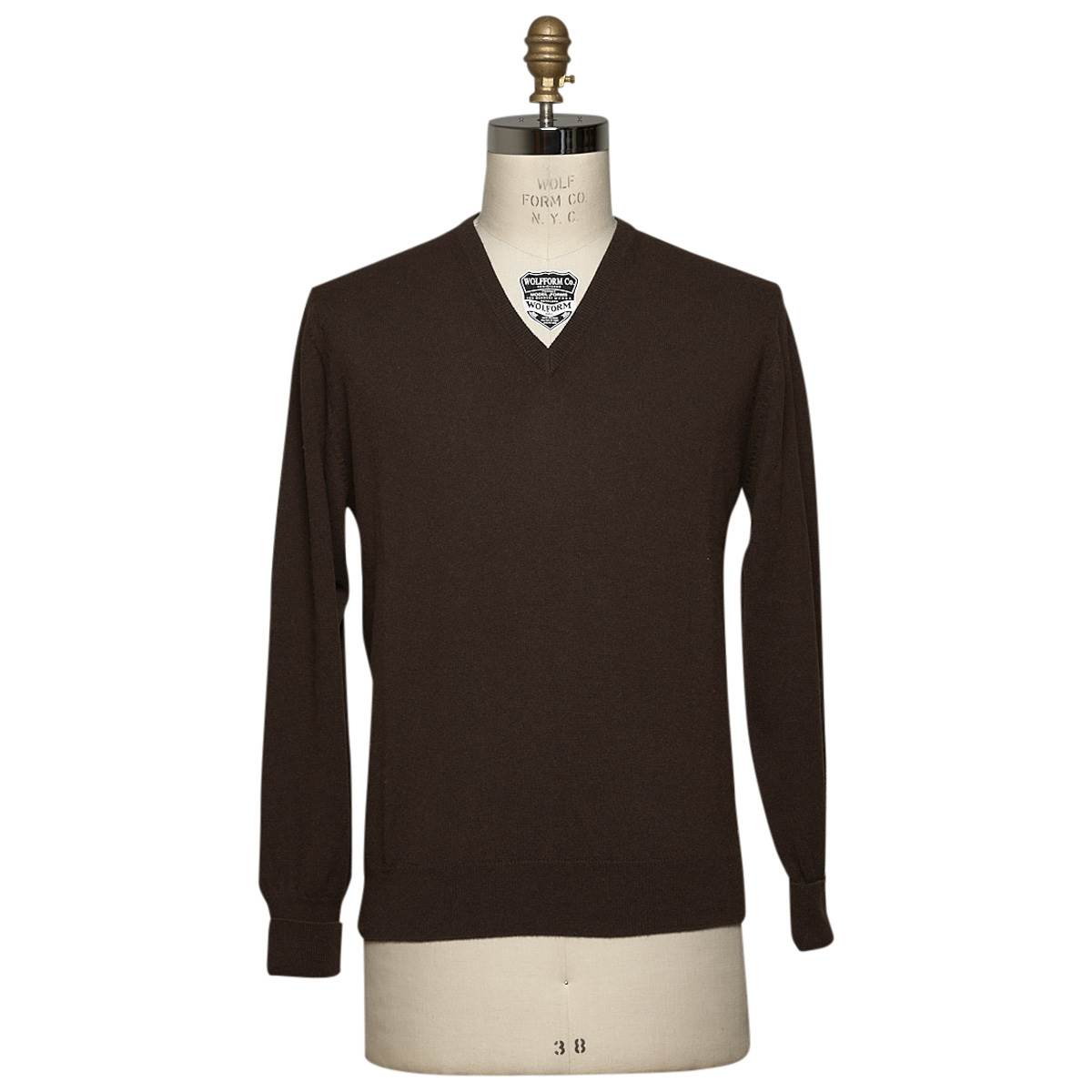 Kiton KITON Brown Cashmere Sweater V-Neck Brown 001