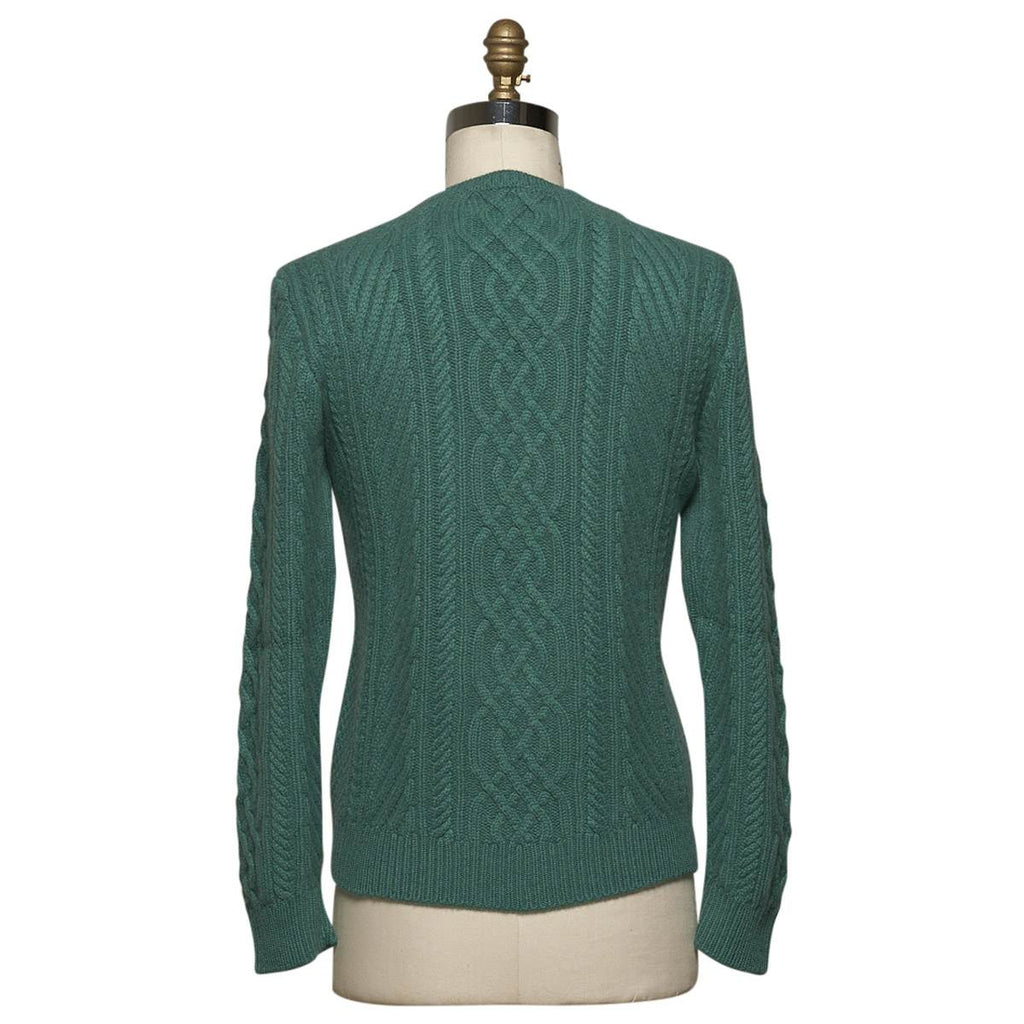 KITON Green Cashmere Sweater Crewneck
