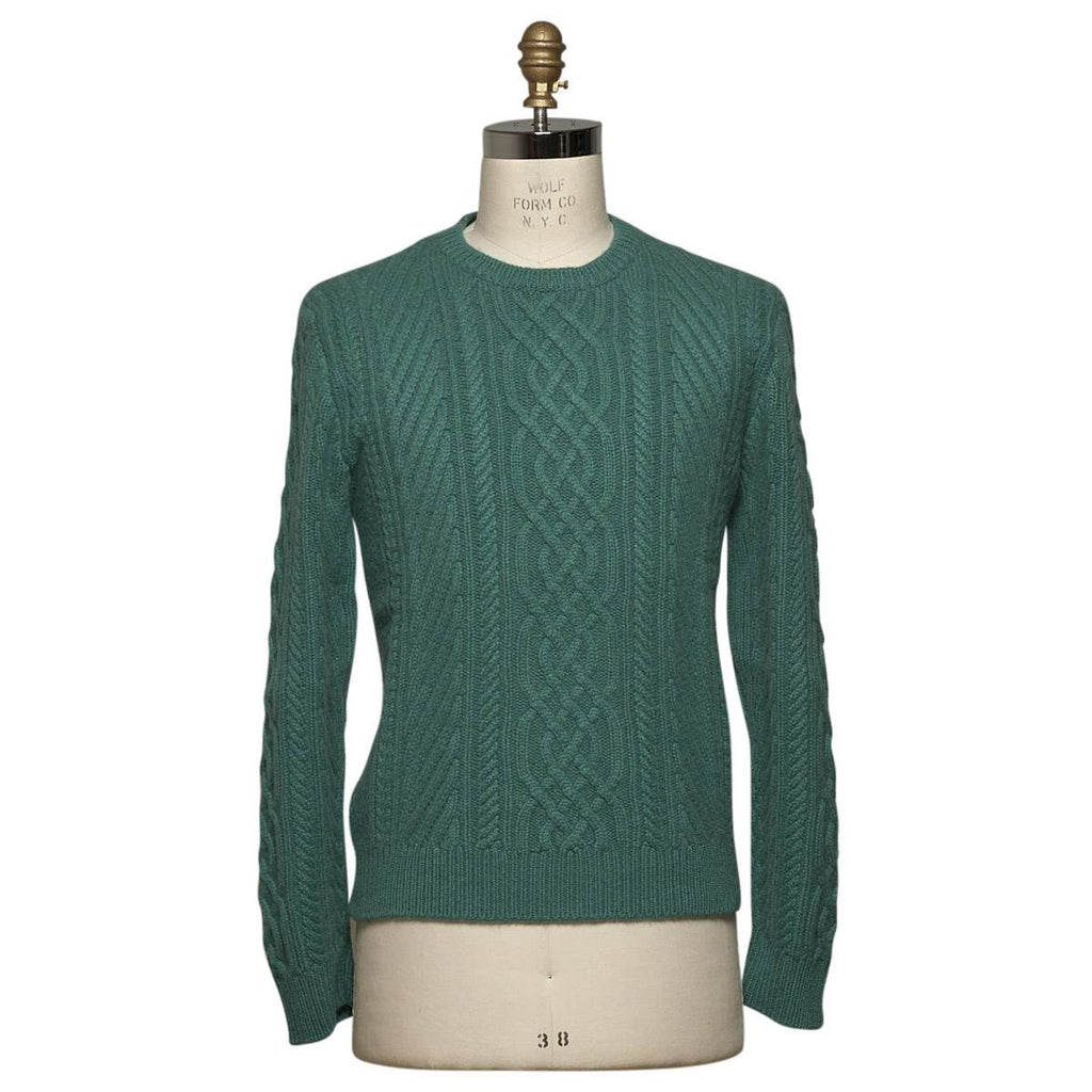 KITON Green Cashmere Sweater Crewneck