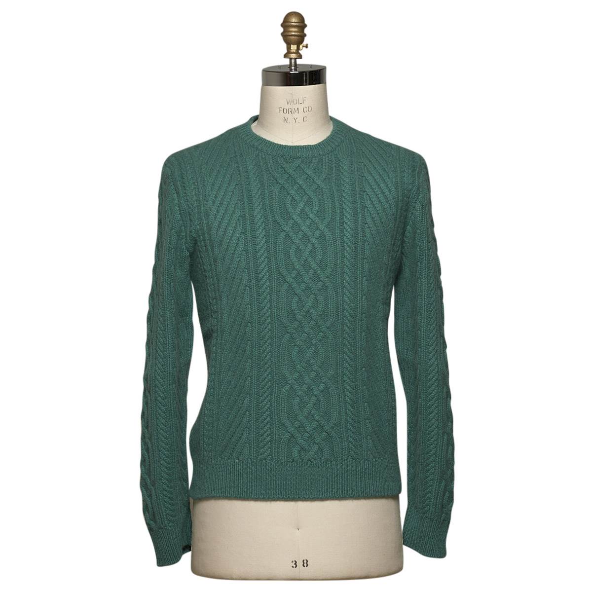 KITON Green Cashmere Sweater Crewneck