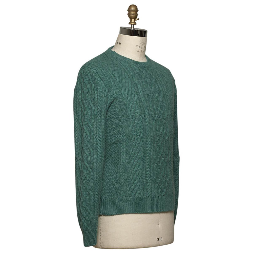 KITON Green Cashmere Sweater Crewneck