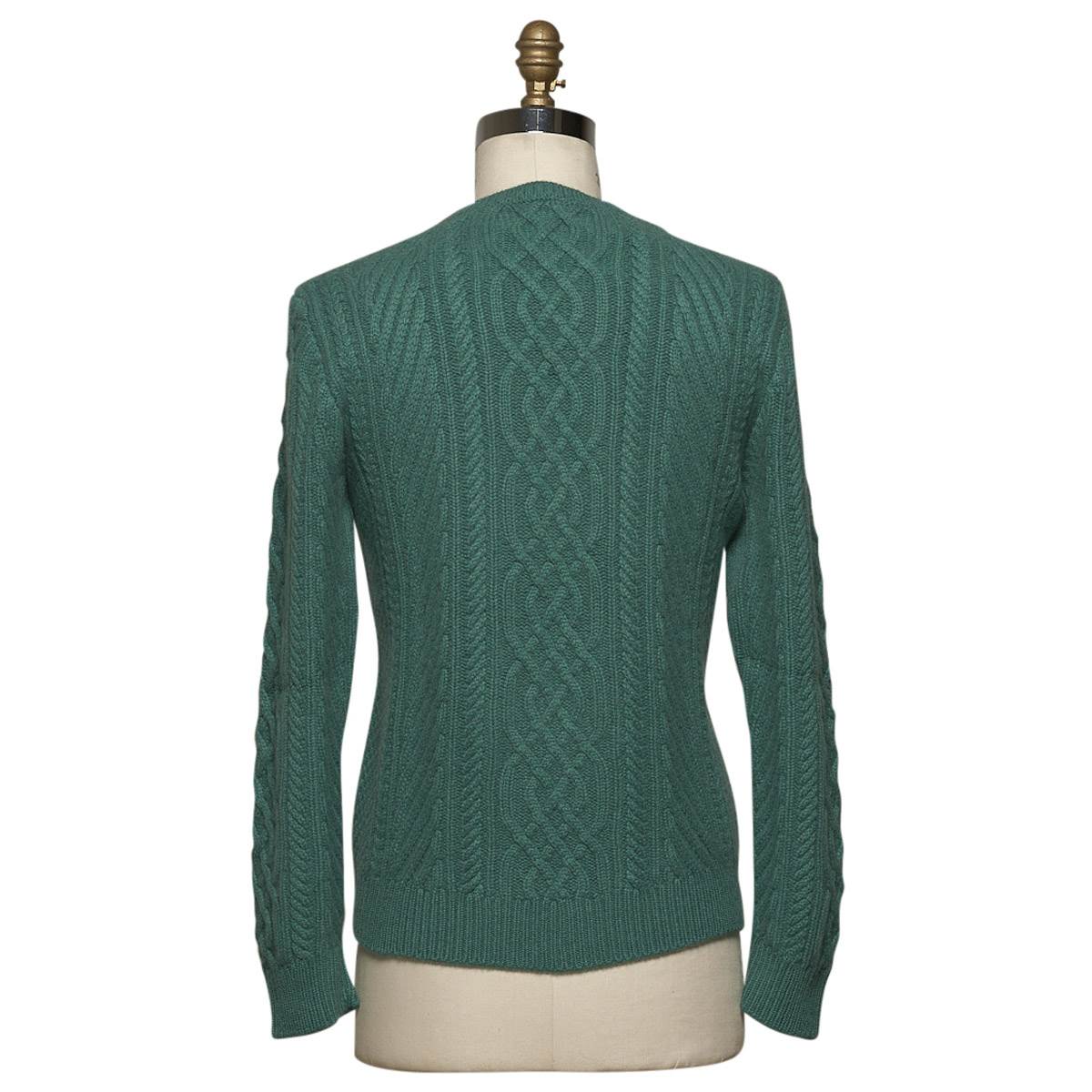 KITON Green Cashmere Sweater Crewneck