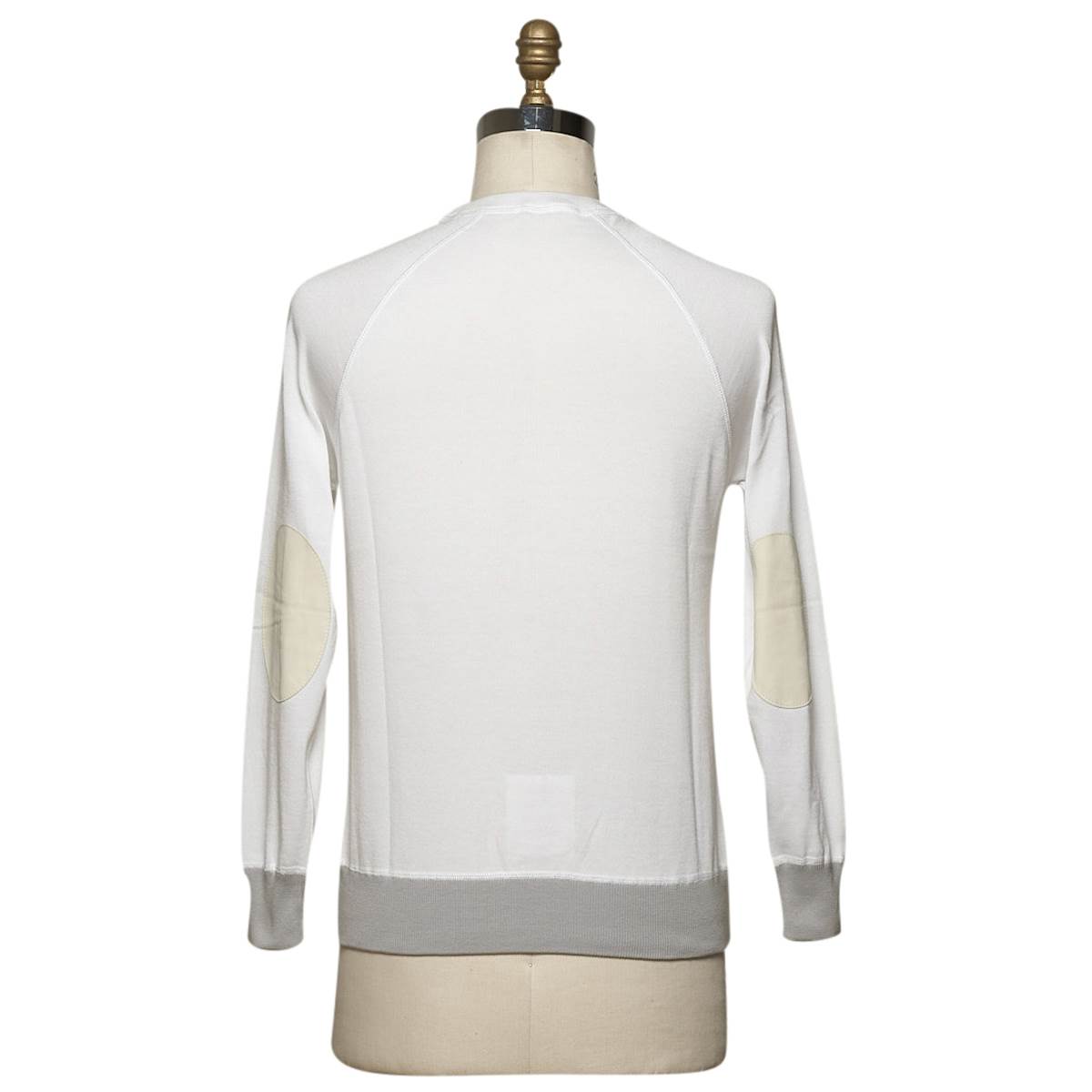 KITON White Cotton Sweater Crewneck