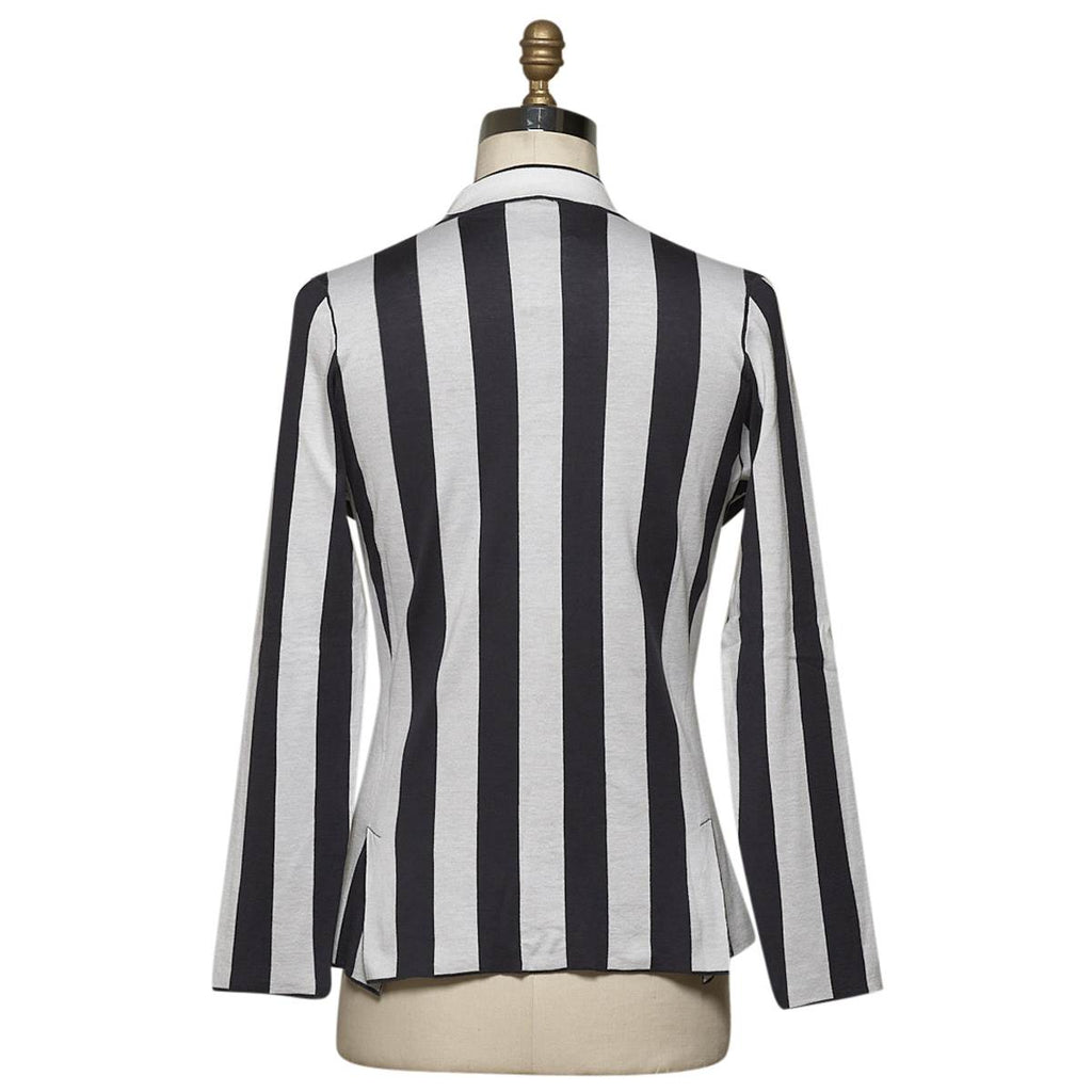 KITON Blue White Cotton Cardigan