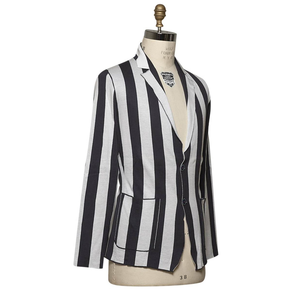 KITON Blue White Cotton Cardigan
