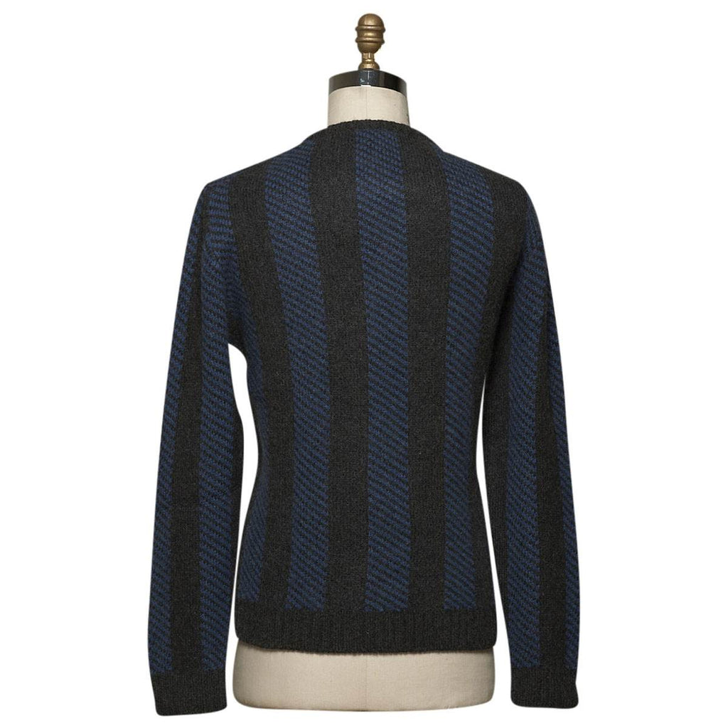 KITON Blue Gray Cashmere Sweater Crewneck