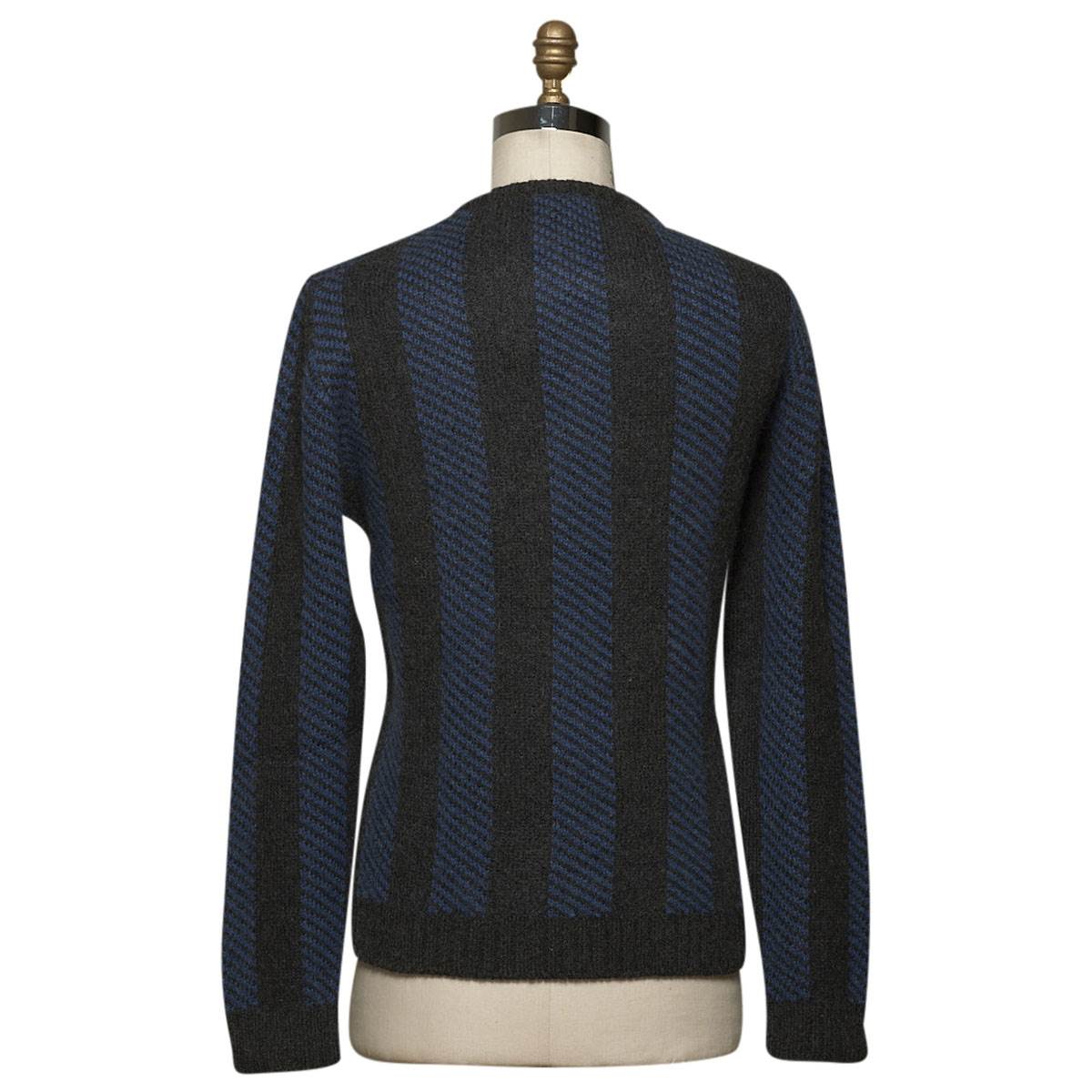 KITON Blue Gray Cashmere Sweater Crewneck