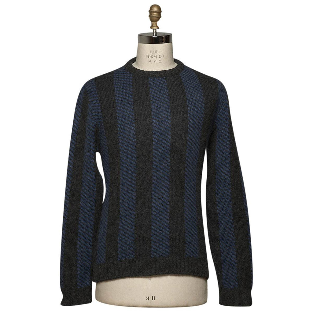 KITON Blue Gray Cashmere Sweater Crewneck