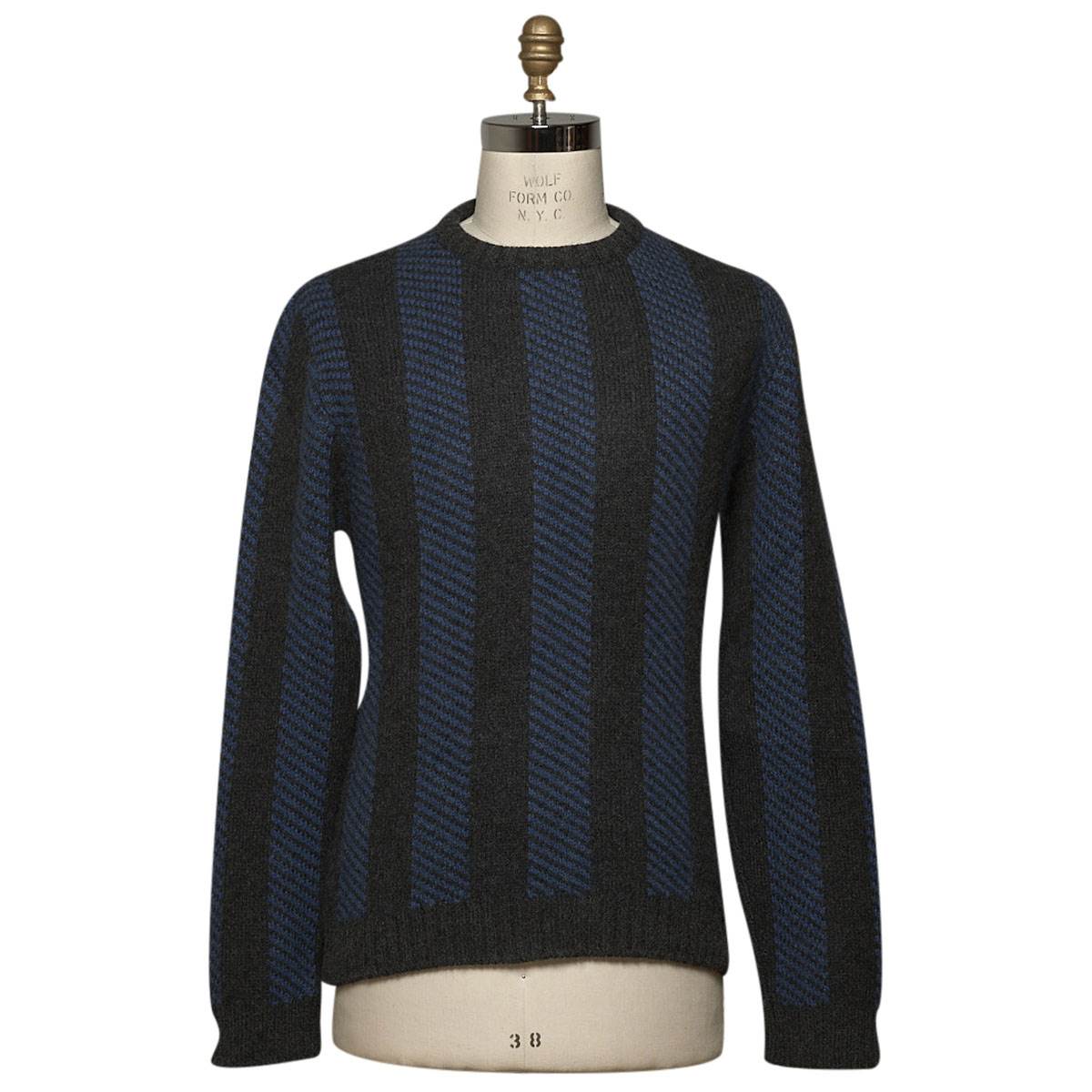 KITON Blue Gray Cashmere Sweater Crewneck