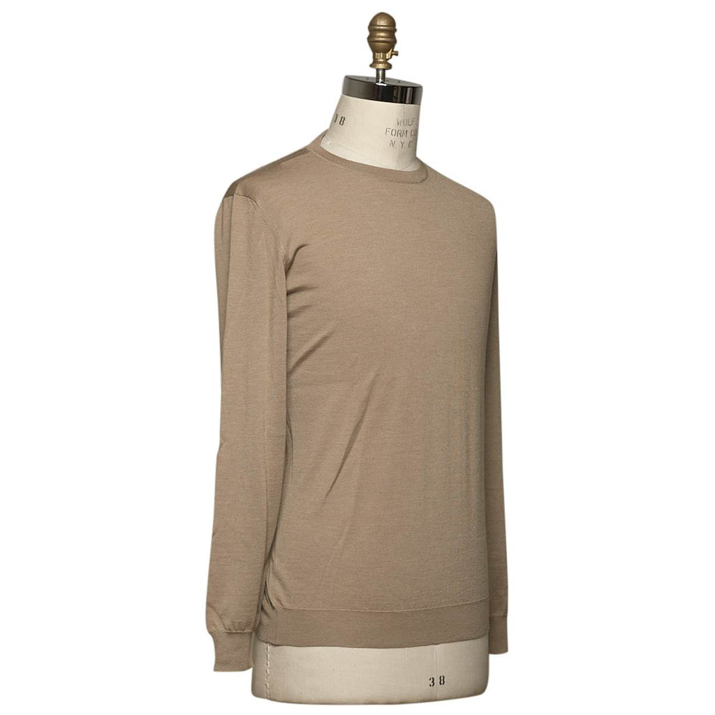 KITON Beige Cashmere Silk Sweater Crewneck
