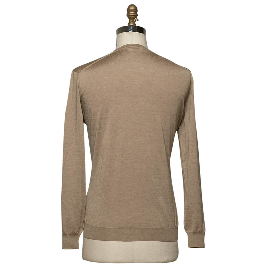 KITON Beige Cashmere Silk Sweater Crewneck