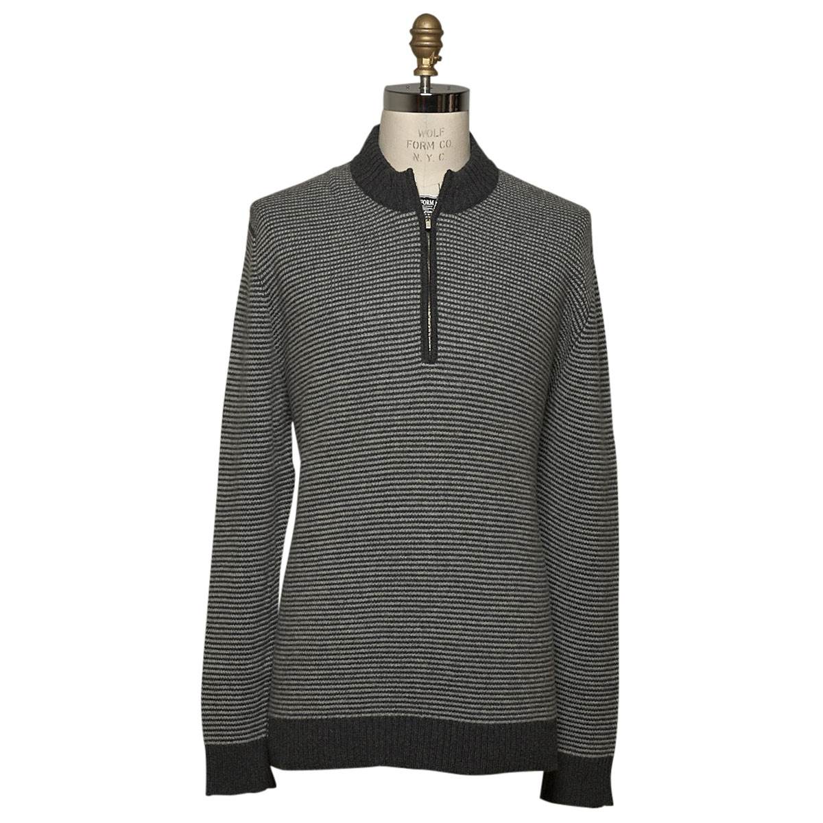 Kiton KITON Gray Cashmere Sweater Half Zip Gray 000