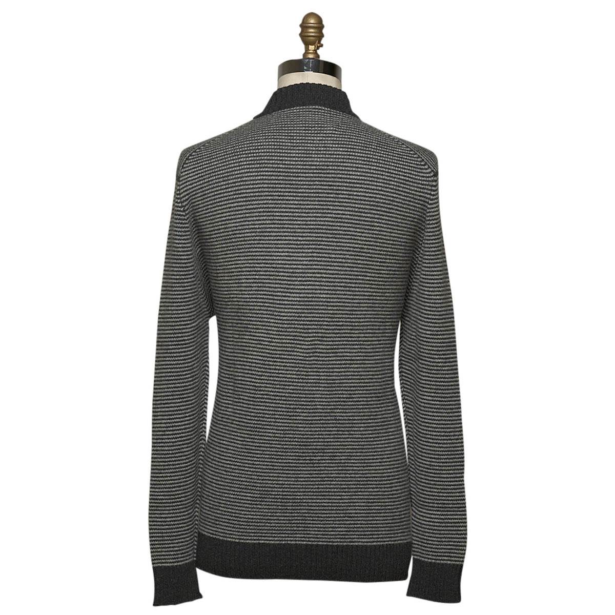 KITON Gray Cashmere Sweater Half Zip