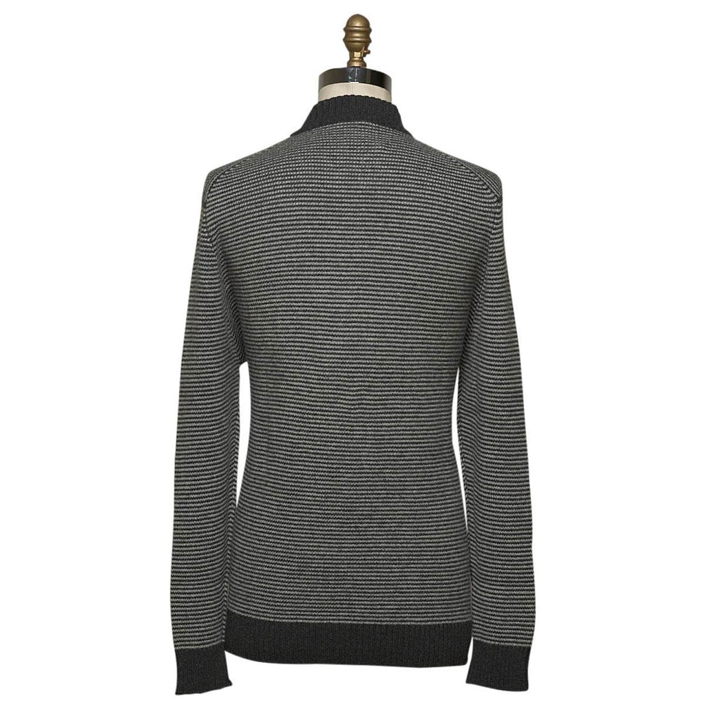 KITON Gray Cashmere Sweater Half Zip