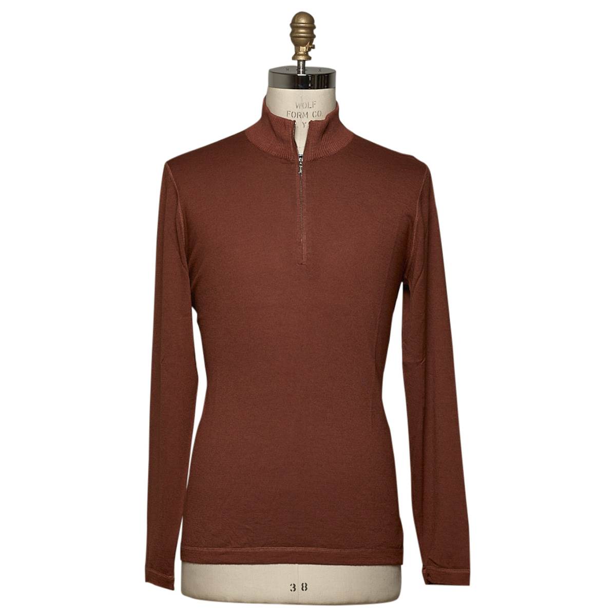 Kiton KITON Brown Cashmere Sweater Half Zip Brown 000
