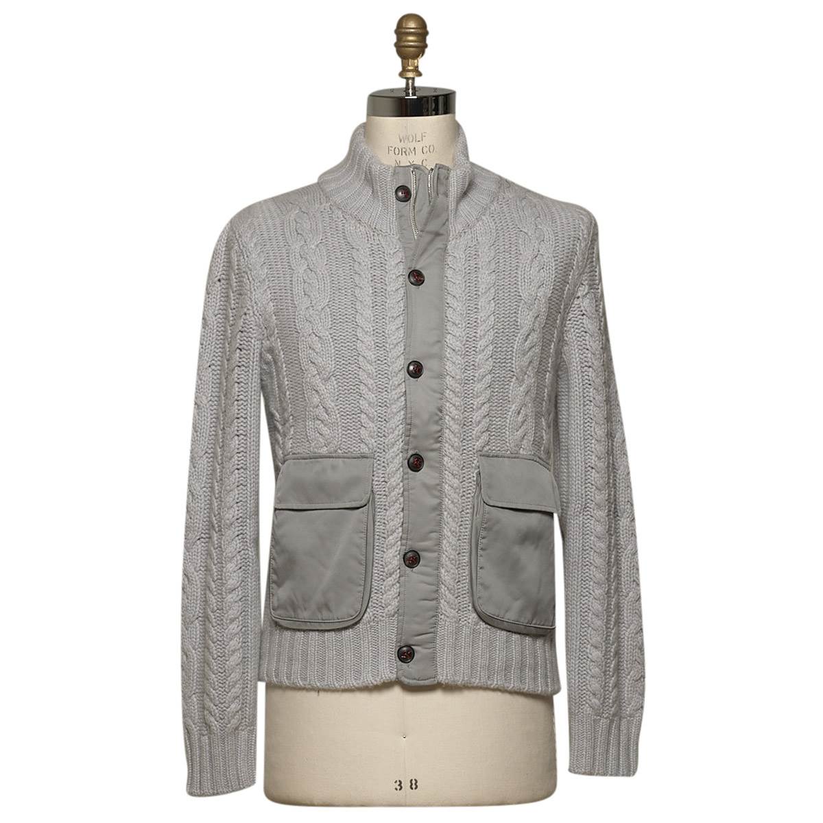 KITON Gray Cashmere Coat