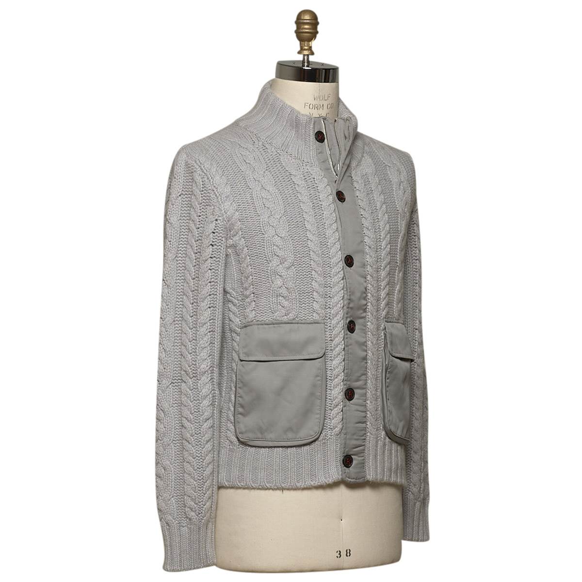 KITON Gray Cashmere Coat