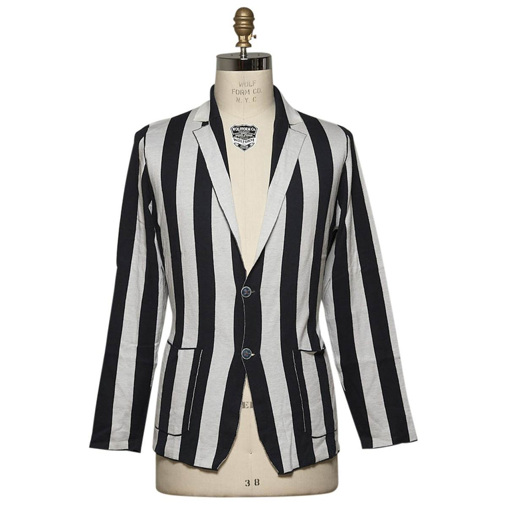 Kiton KITON Blue White Cotton Cardigan Blue/White 000