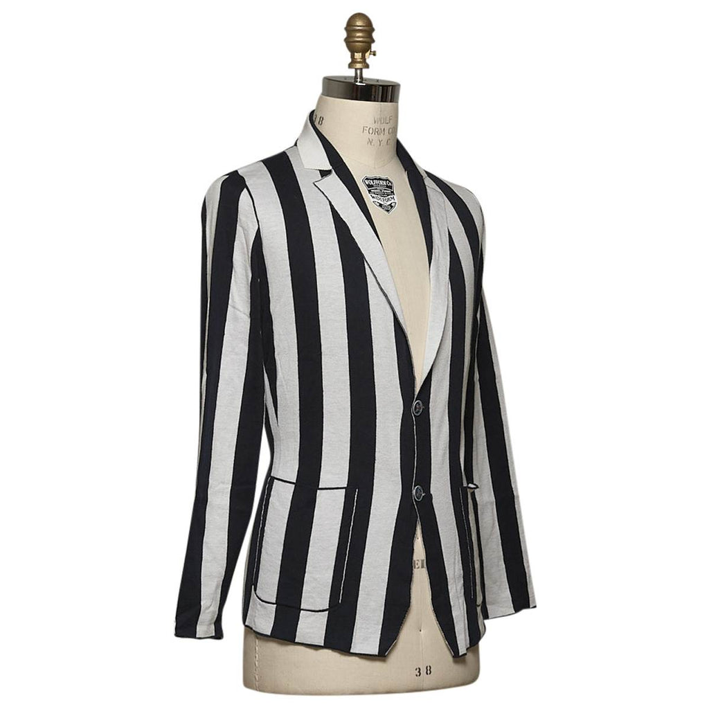 Kiton KITON Blue White Cotton Cardigan Blue/White 001