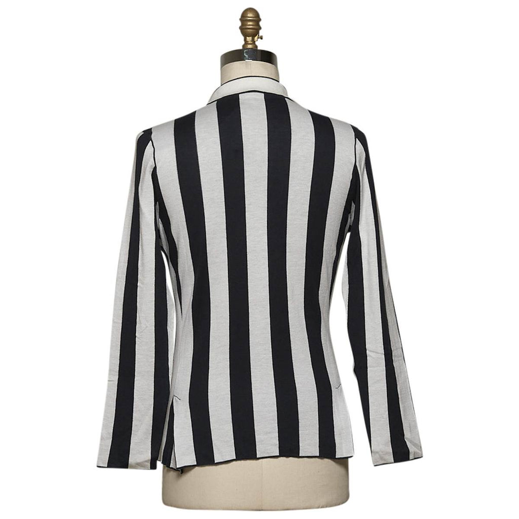 KITON Blue White Cotton Cardigan