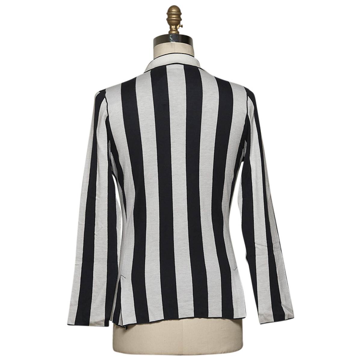 KITON Blue White Cotton Cardigan