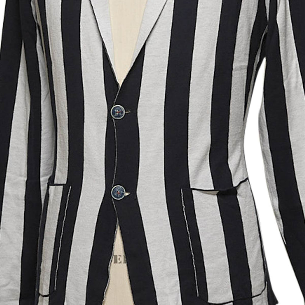 KITON Blue White Cotton Cardigan