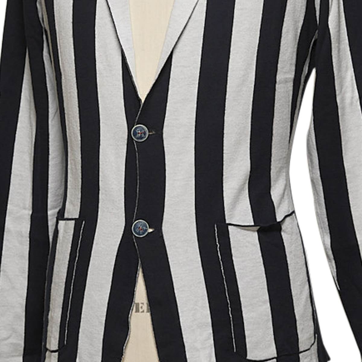 KITON Blue White Cotton Cardigan
