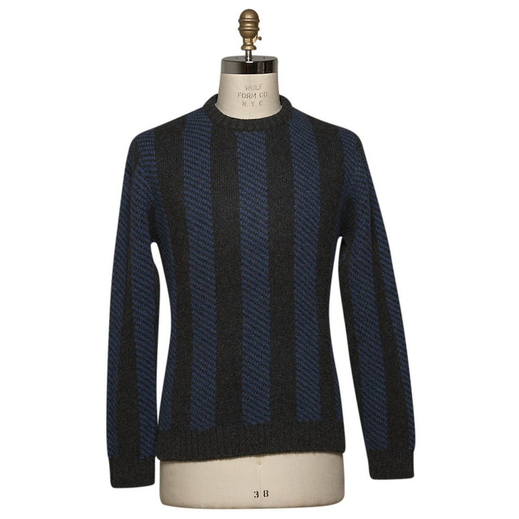Kiton KITON Blue Gray Cashmere Sweater Crewneck Blue/Gray 000