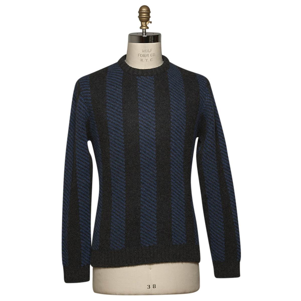 Kiton KITON Blue Gray Cashmere Sweater Crewneck Blue/Gray 000