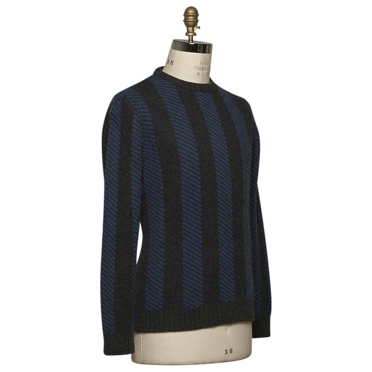 Kiton KITON Blue Gray Cashmere Sweater Crewneck Blue/Gray 001