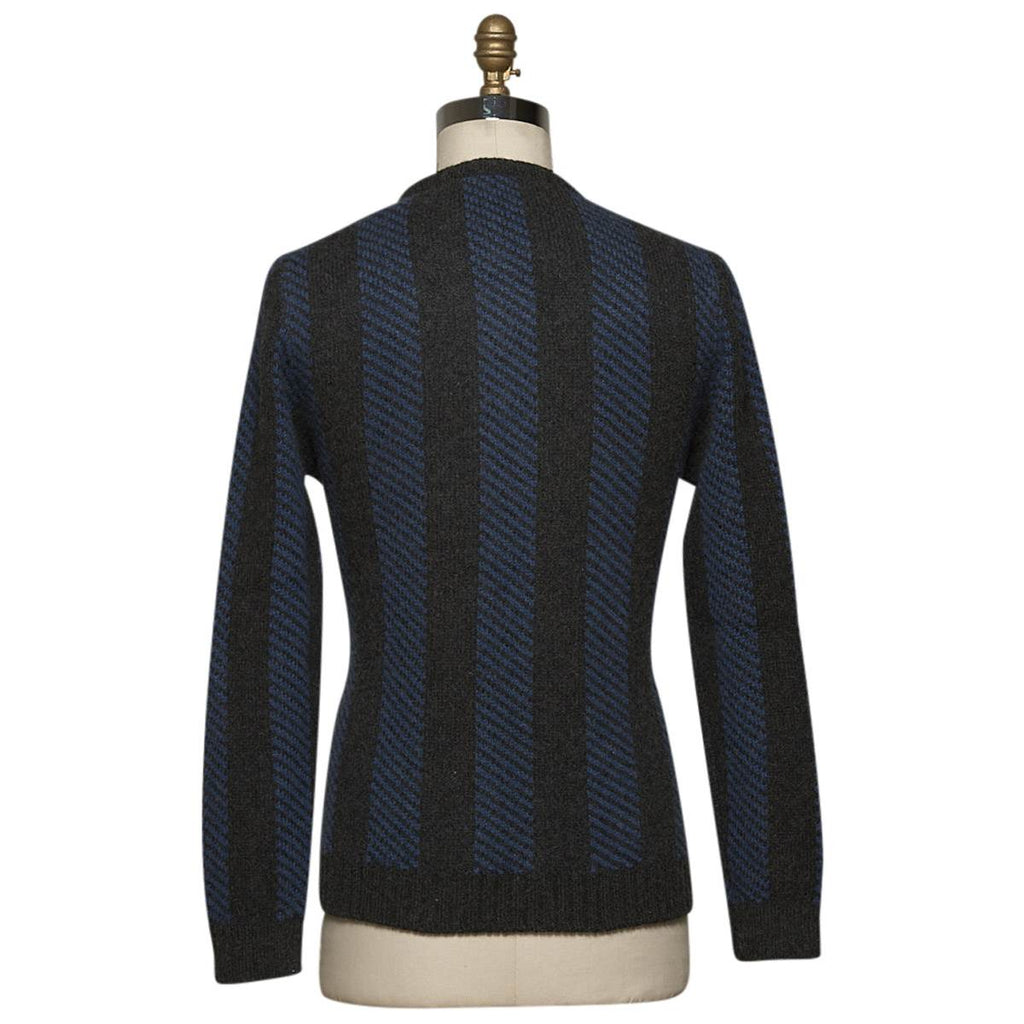 KITON Blue Gray Cashmere Sweater Crewneck