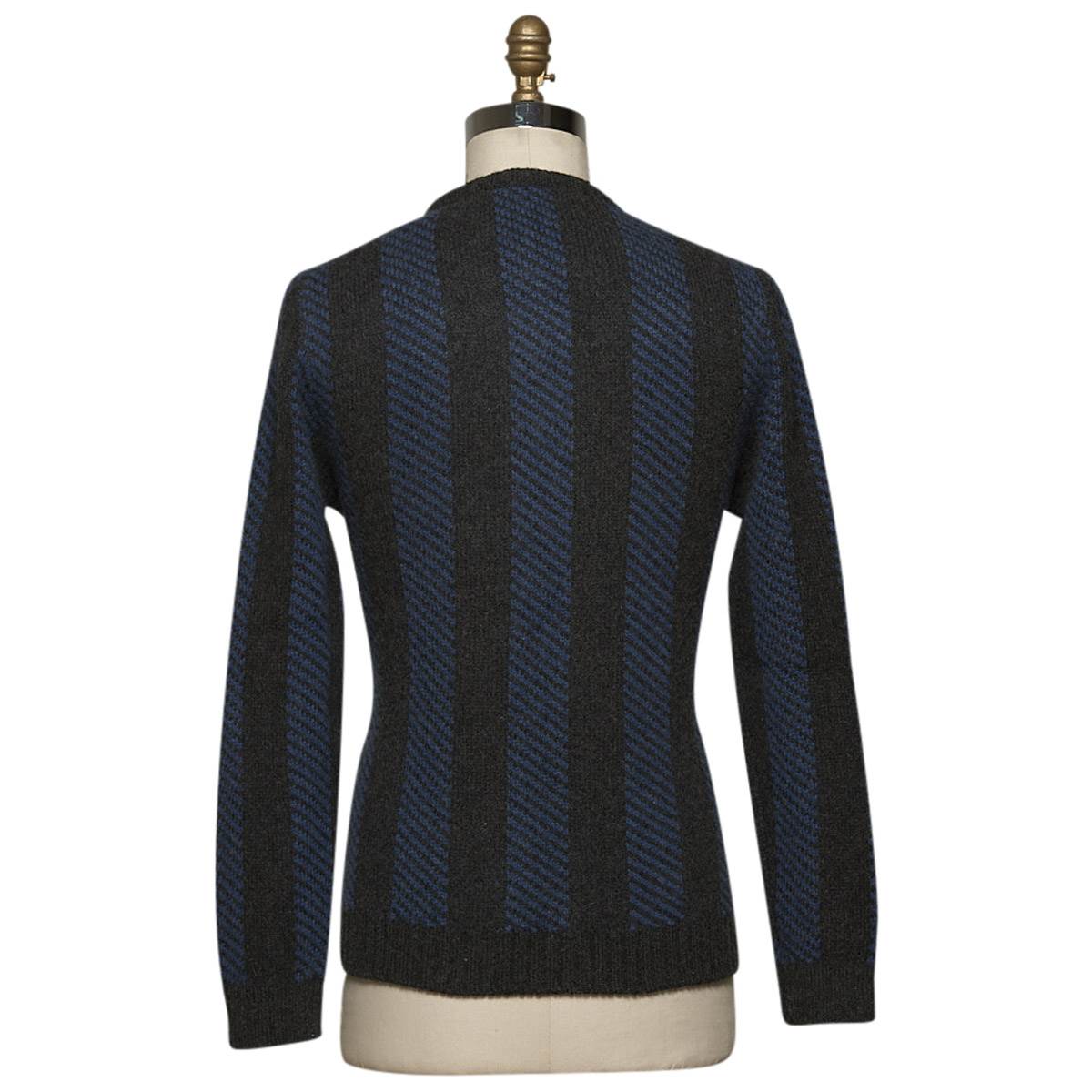 KITON Blue Gray Cashmere Sweater Crewneck