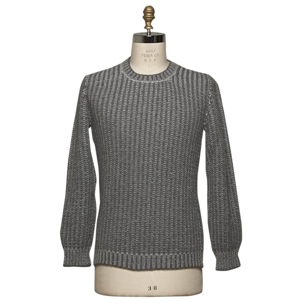 KITON Gray Cashmere Sweater Crewneck