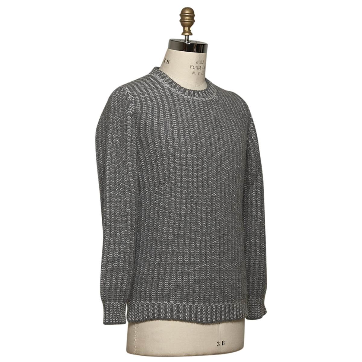 KITON Gray Cashmere Sweater Crewneck