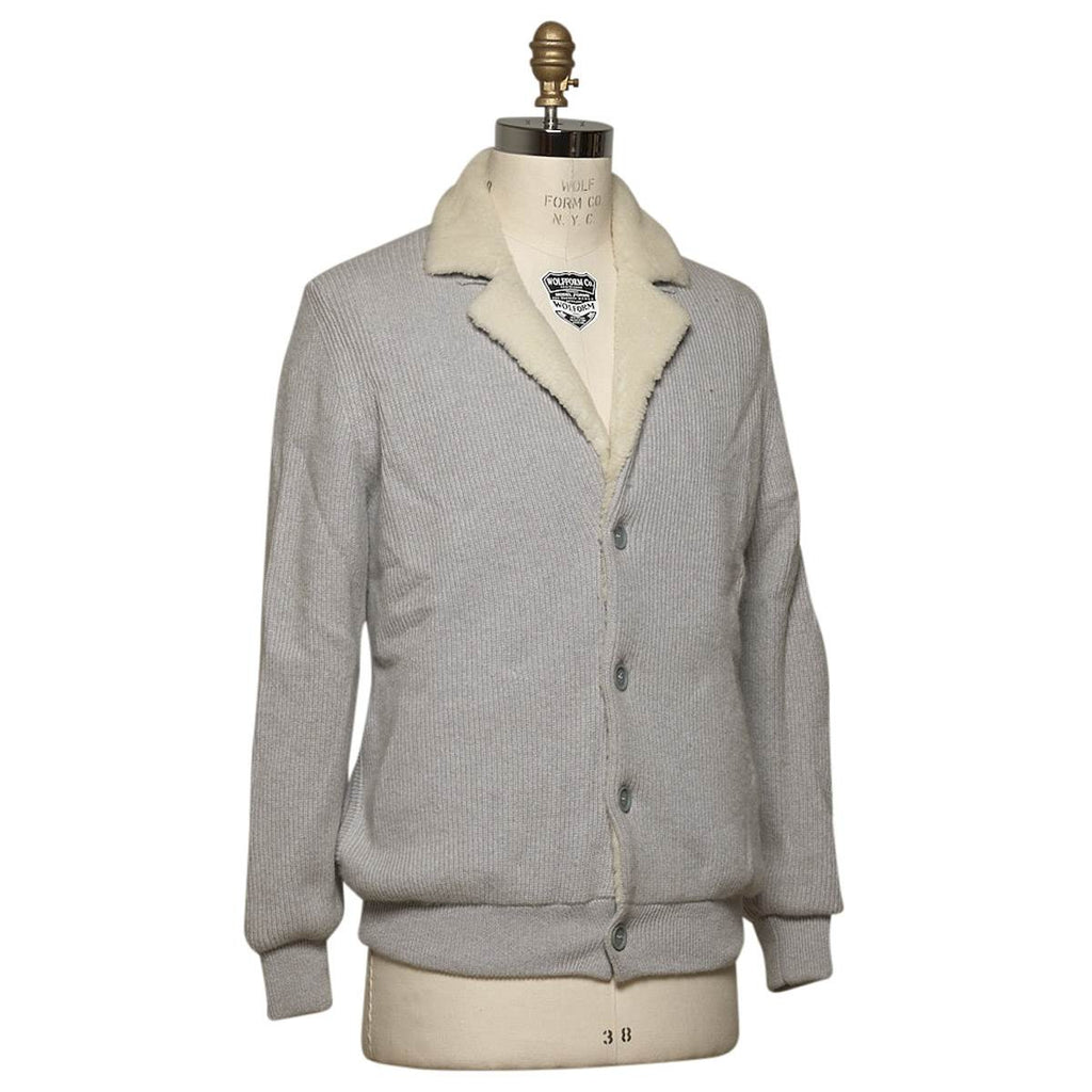 Kiton KITON Gray Cashmere Shipskin Inside Coat Gray 001