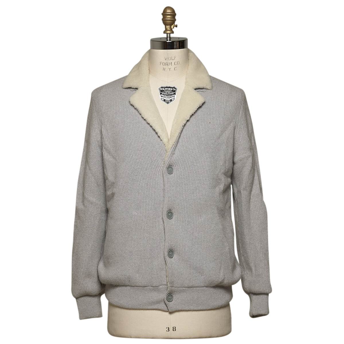 KITON Gray Cashmere Shipskin Inside Coat