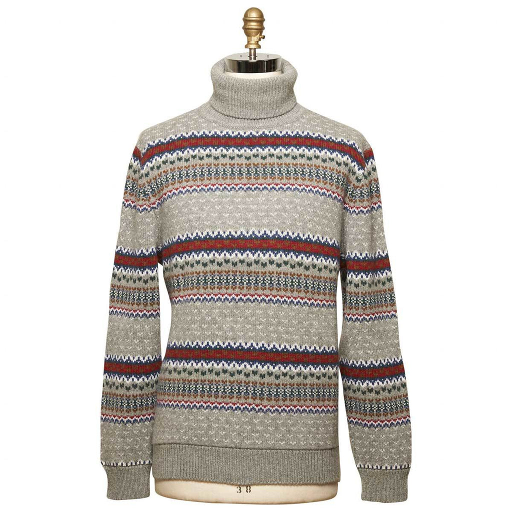 KITON Multicolor Cashmere Sweater Turtleneck
