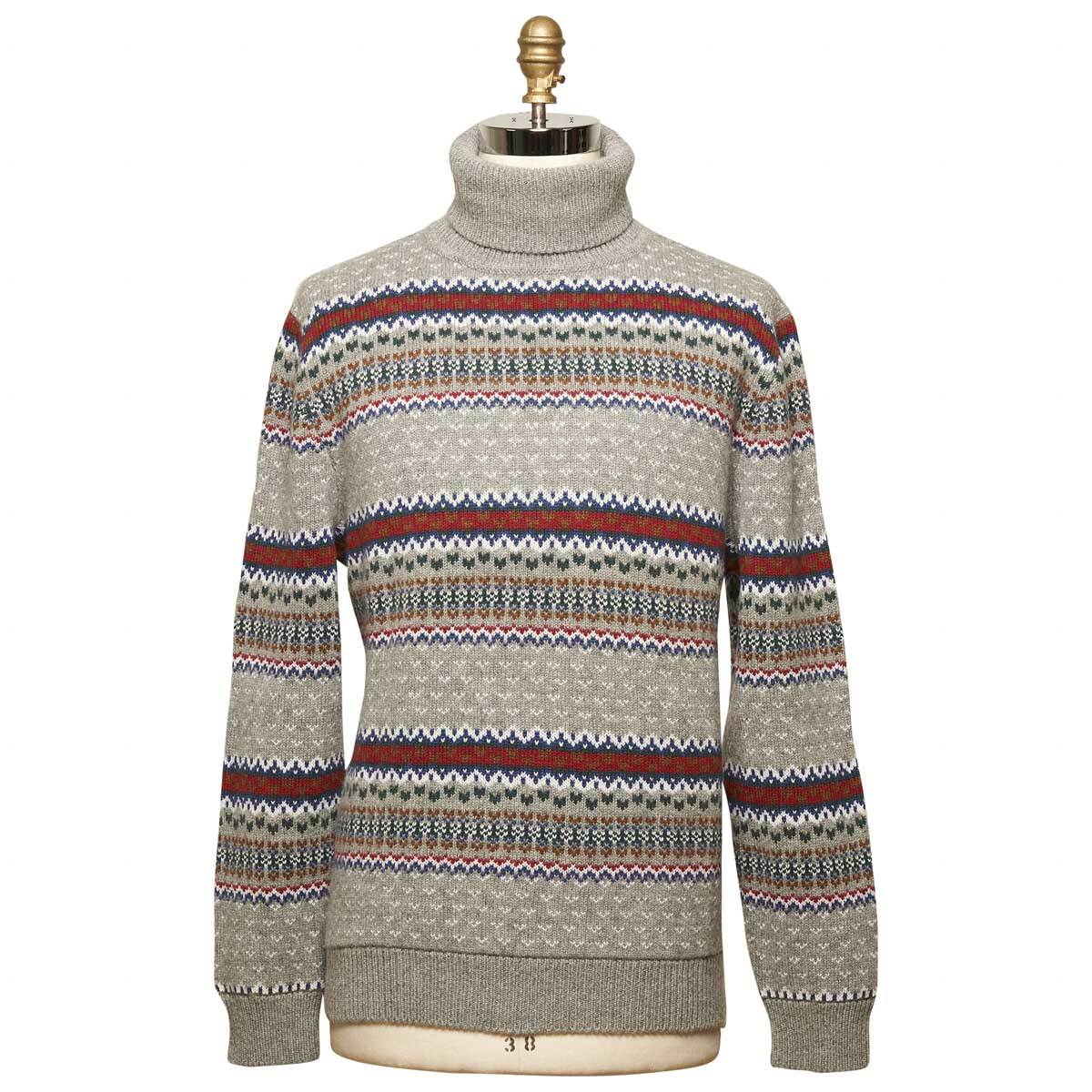 KITON Multicolor Cashmere Sweater Turtleneck