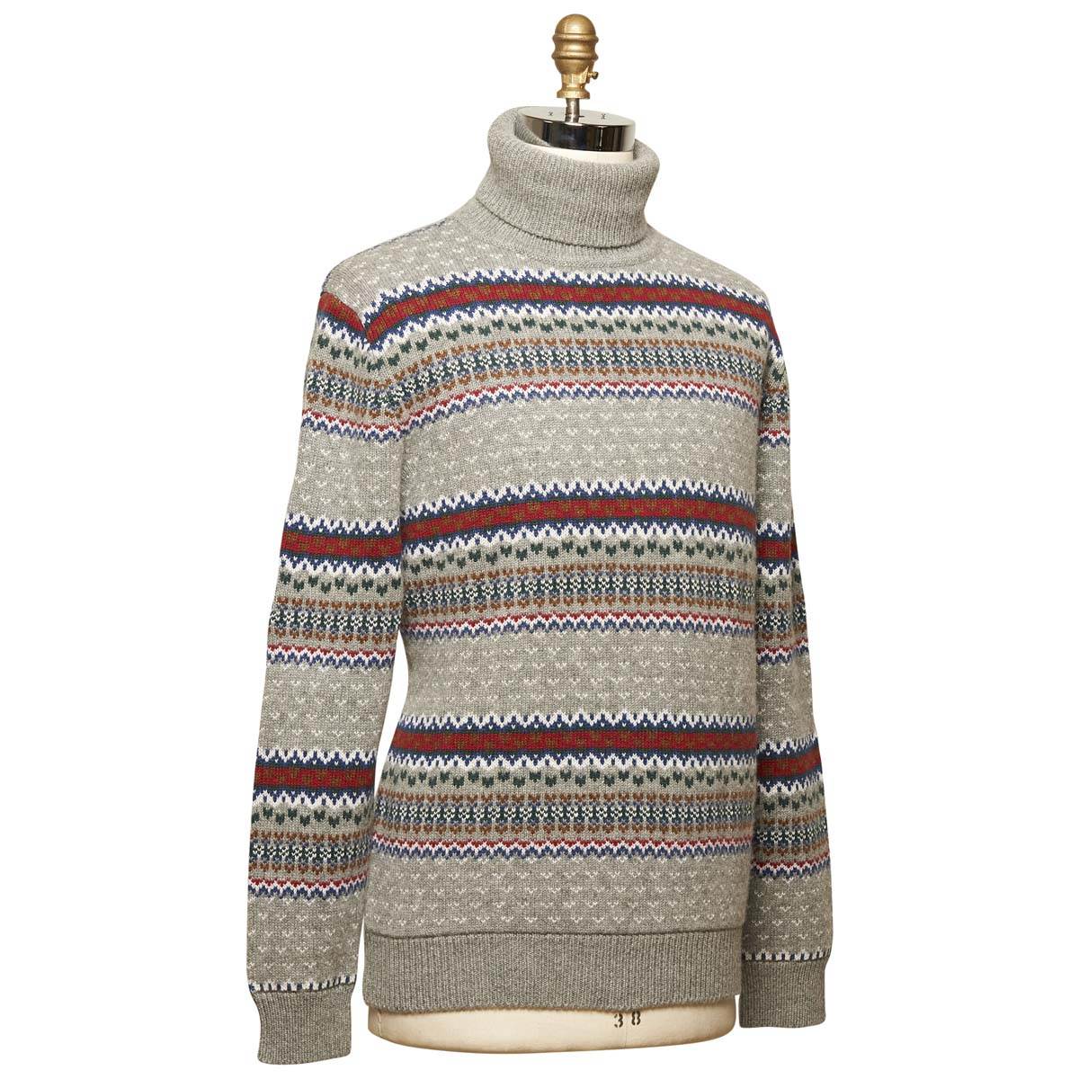 KITON Multicolor Cashmere Sweater Turtleneck