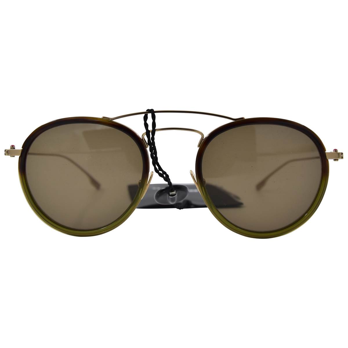 Kiton KITON Gold Brown Titanium Sunglasses Gold/Brown 000
