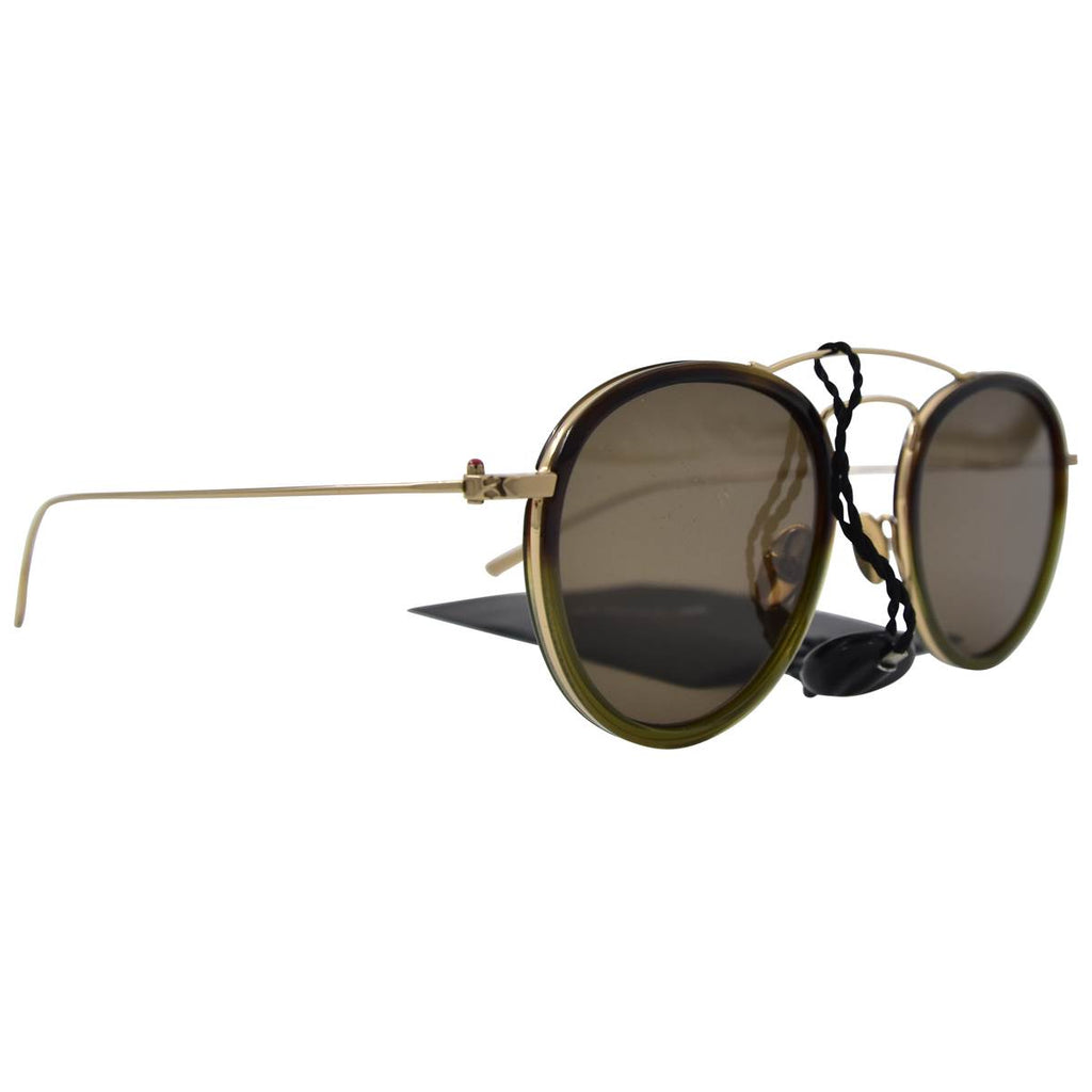 Kiton KITON Gold Brown Titanium Sunglasses Gold/Brown 001