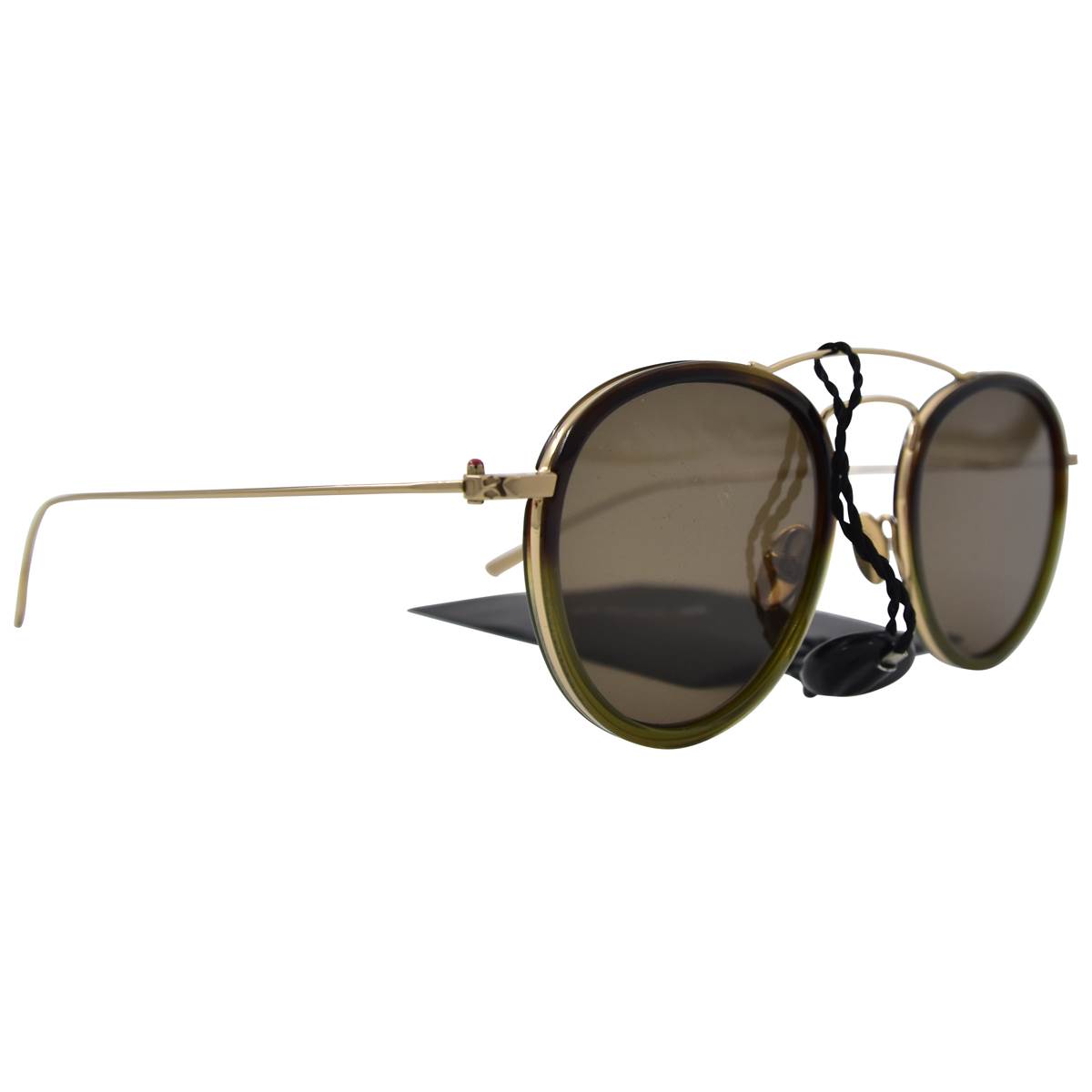 Kiton KITON Gold Brown Titanium Sunglasses Gold/Brown 001