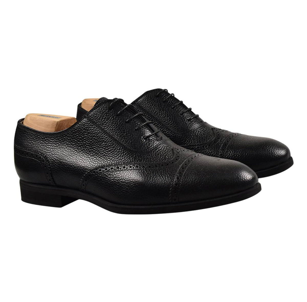 KITON Black Leather Dress Shoes
