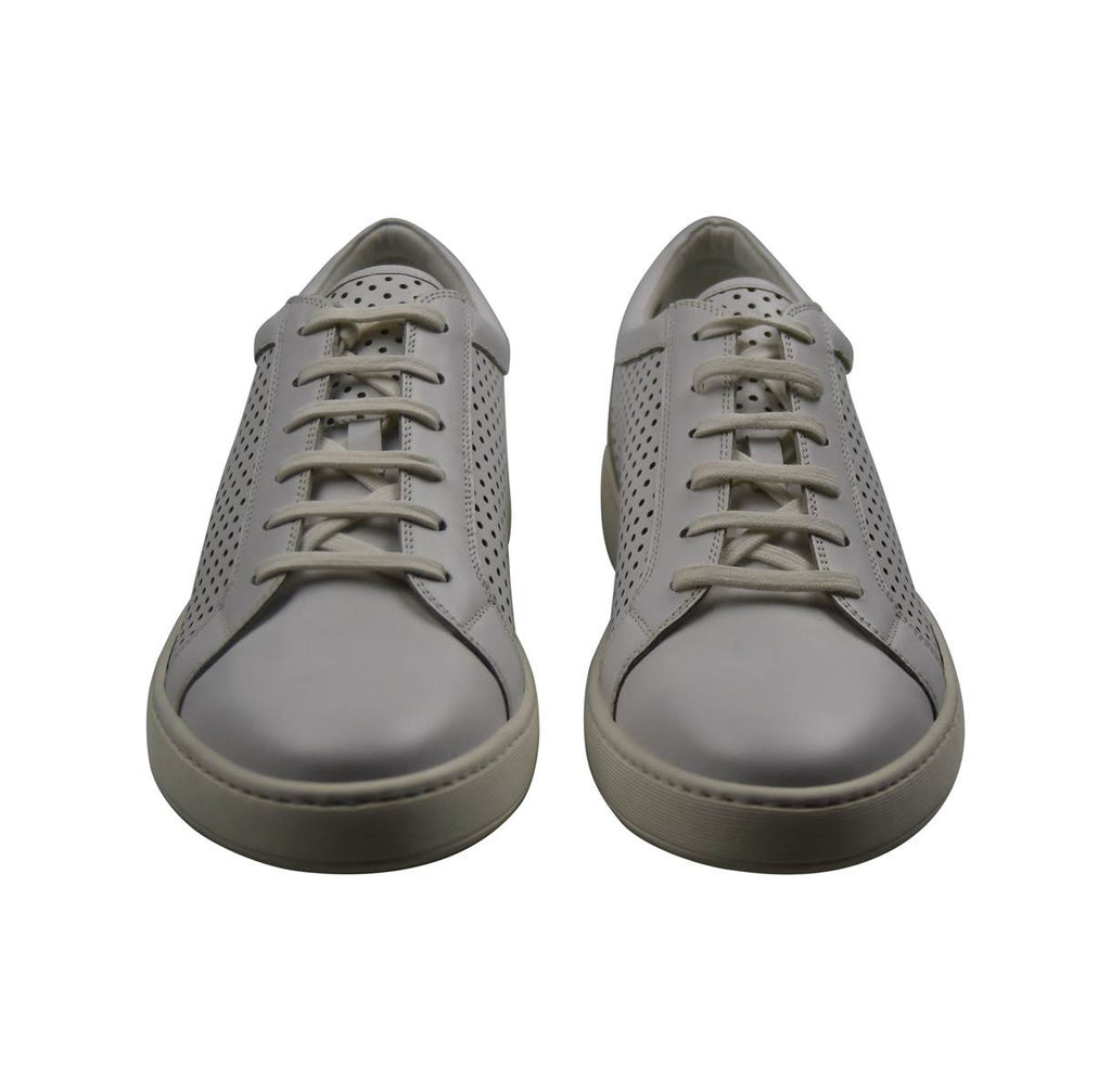 KITON White Leather Sneakers Shoes