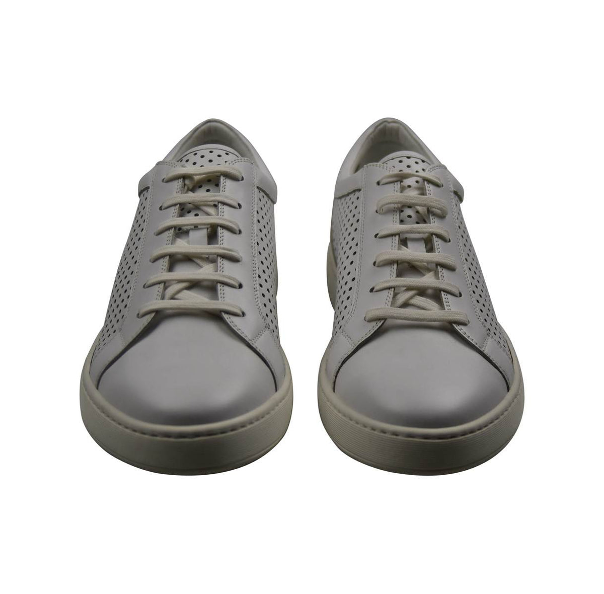 KITON White Leather Sneakers Shoes