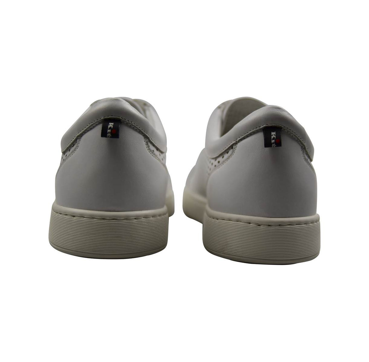 KITON White Leather Sneakers Shoes