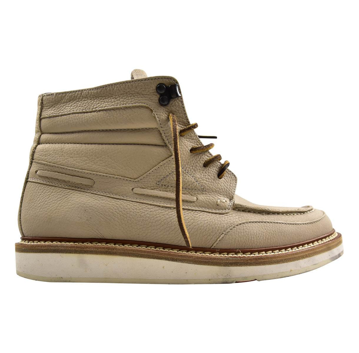 KITON Beige Leather Boots Shoes